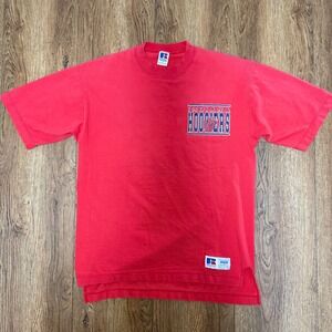 VTG 90s Russell Athletic Indiana Hoosiers USA Made Red Shirt Mens L Faded Cotton